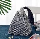 **Elegant Pyramid-Shaped Clutch Bag**